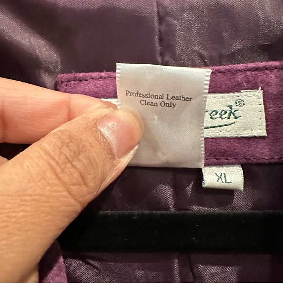 Coldwater Creek Womens Purple Suede 100% Leather Long Sleeve Blazer Jacket sz XL - Picture 6 of 12